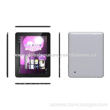 9.7" Tablet PC, RK3168 Cortex-A9 Dual-core, Android, Wi-Fi, 1GB DDR3/5,000mAh (3.7V/6,000mAh)